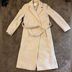 H & M cream trench coat / long jacket
